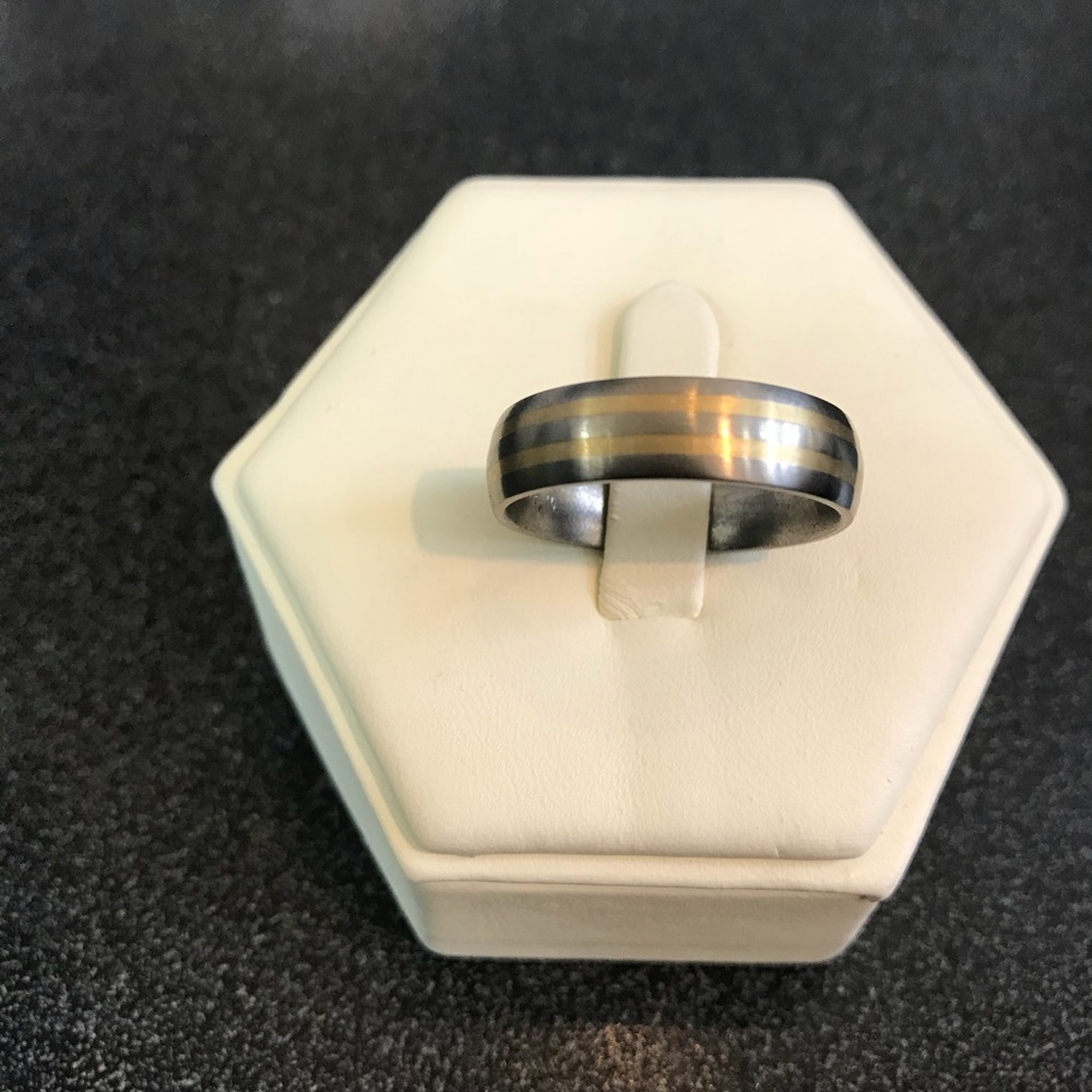 14kt/stainless steel band